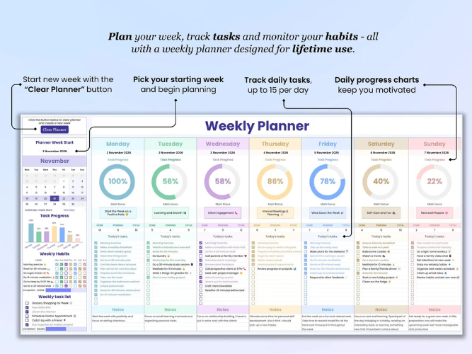 Weekly Productivity Planner